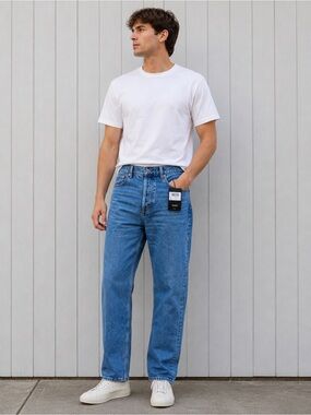 G.H. Bass Men’s Straight Leg Jeans Size 34x31 Sanford Cone Denim New with Tags